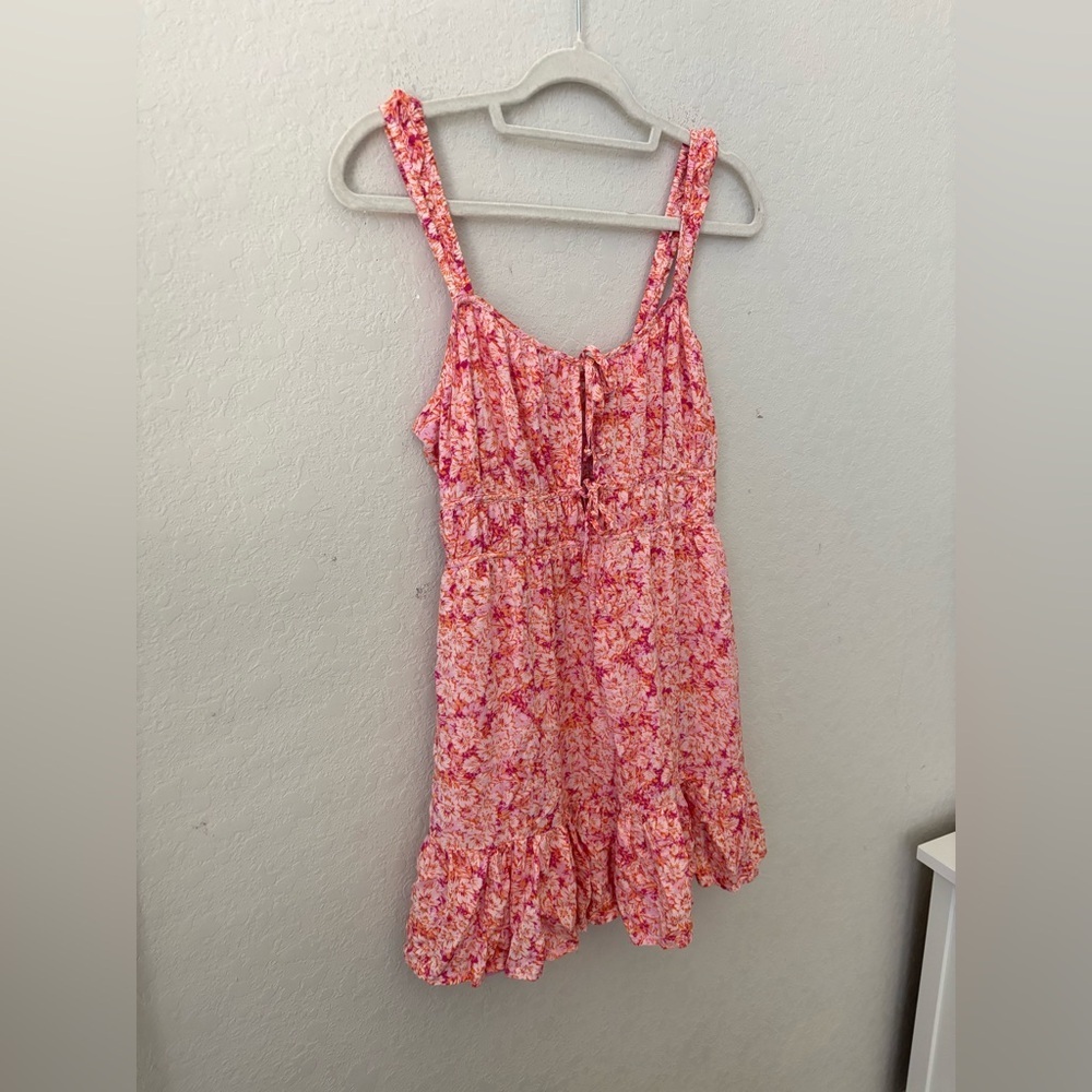 AE Silky Tie-Front Mini Dress size Medium - Picture 5 of 8